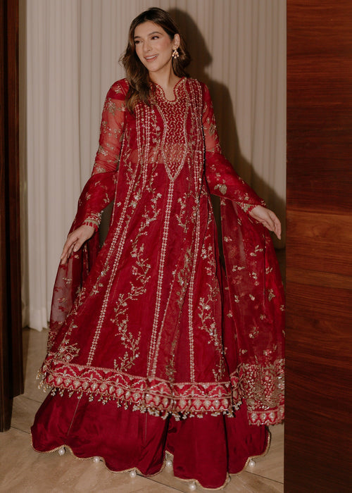 Sadaf Fawad Khan | Wedding Festive 25 | Scarlet - Riwayat e Khas