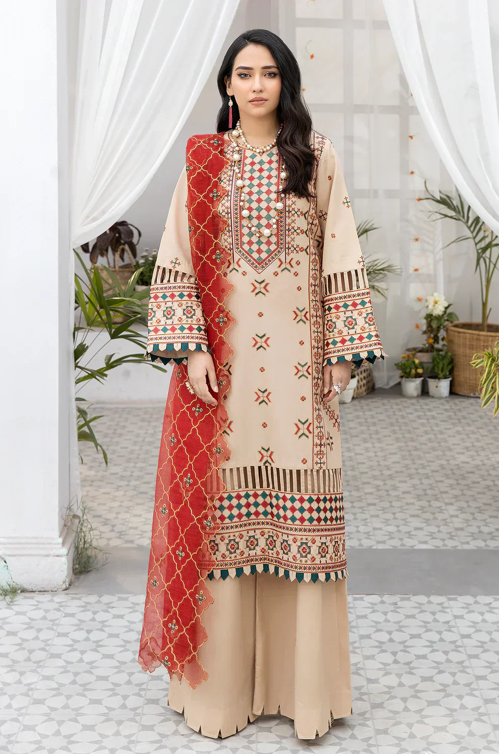 Mohagni | Muntazir Luxury Lawn 24 | AM-15 - Riwayat-e-Khas