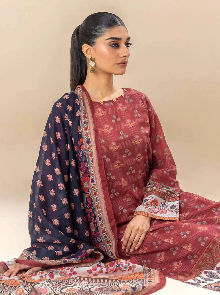 Morbagh | Lawn Collection 24 | ROYALTY RED - Riwayat-e-Khas