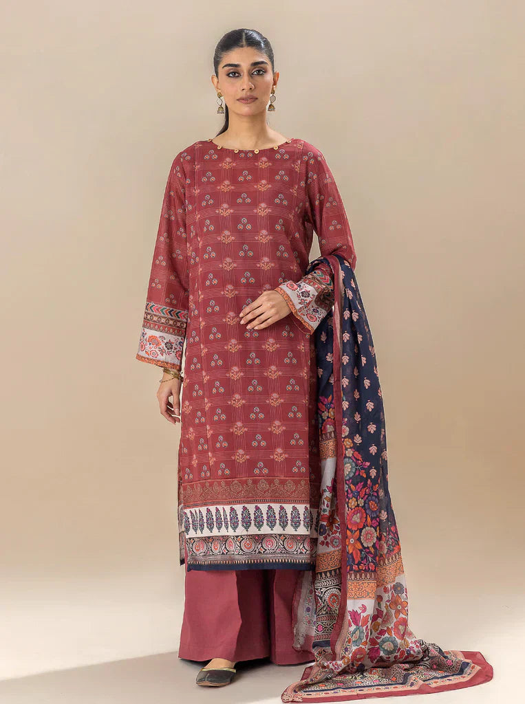 Morbagh | Lawn Collection 24 | ROYALTY RED - Riwayat-e-Khas