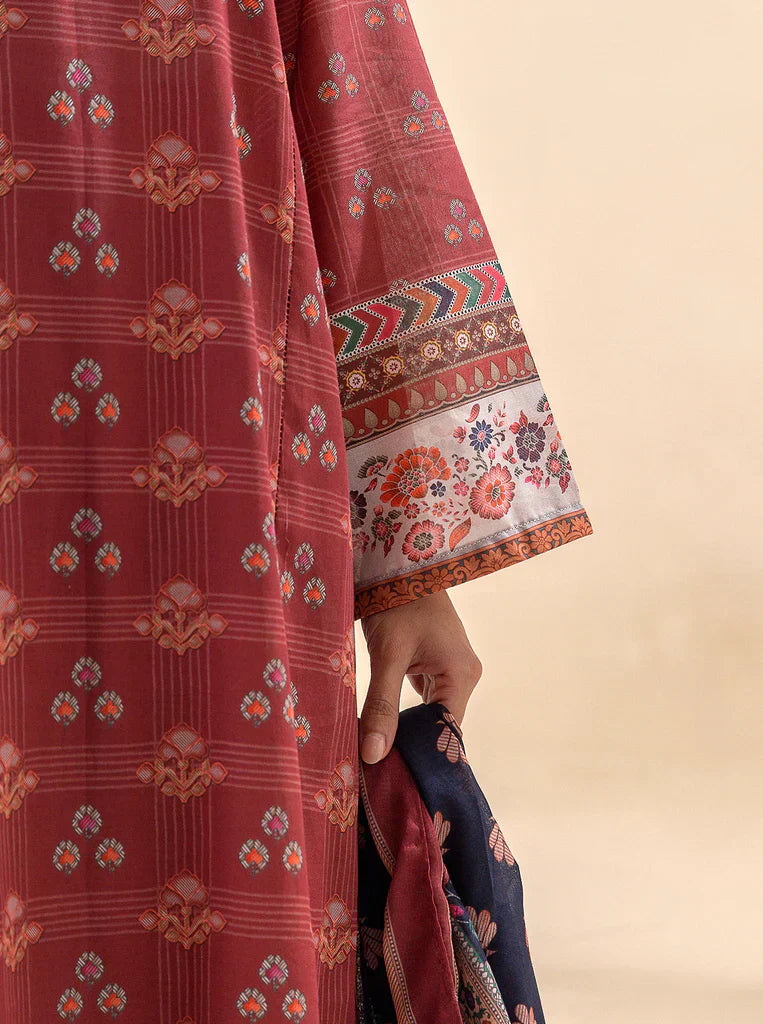 Morbagh | Lawn Collection 24 | ROYALTY RED - Riwayat-e-Khas