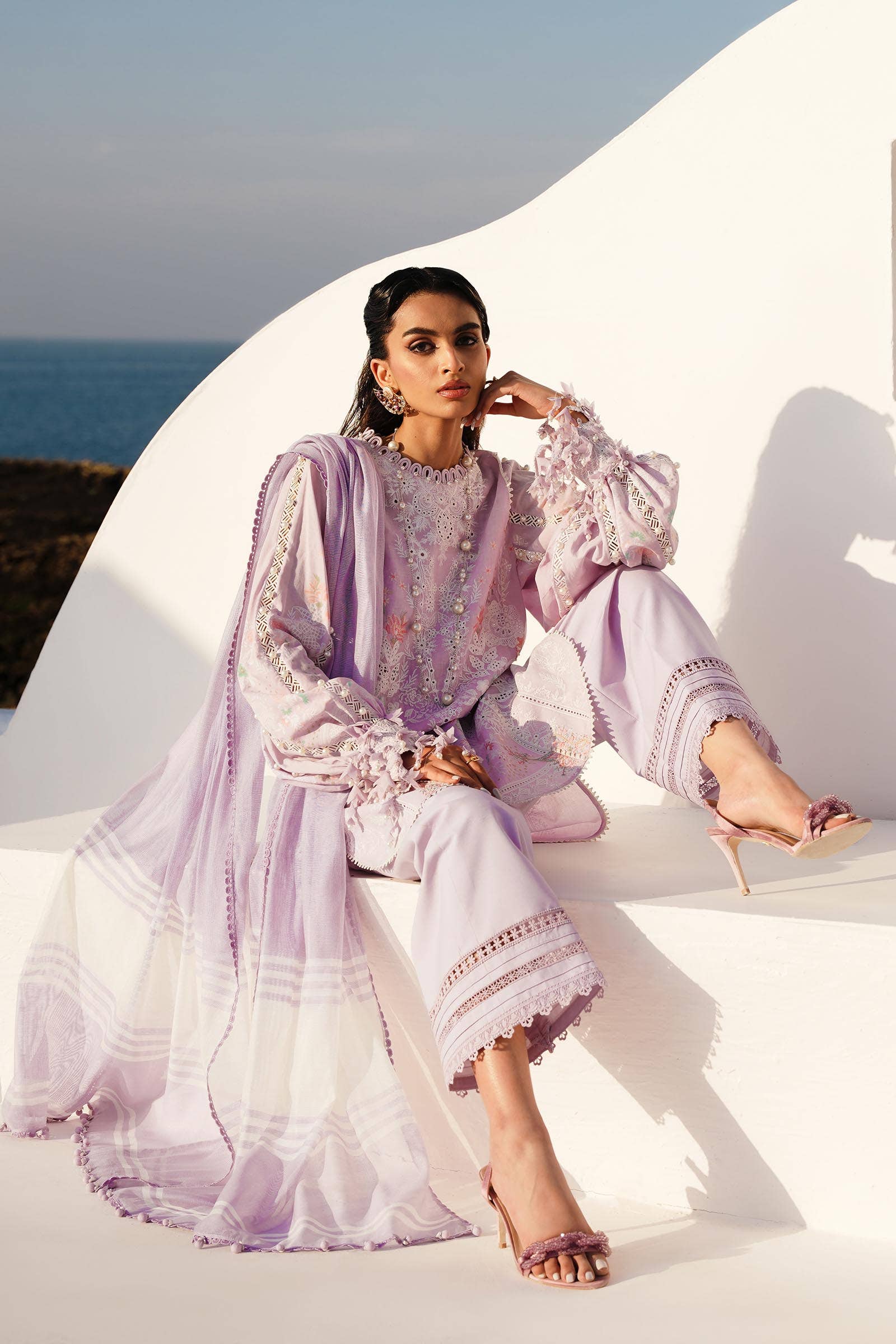Sana Safinaz | Muzlin Spring 24 | M241-009B-DF - House Of Anaya
