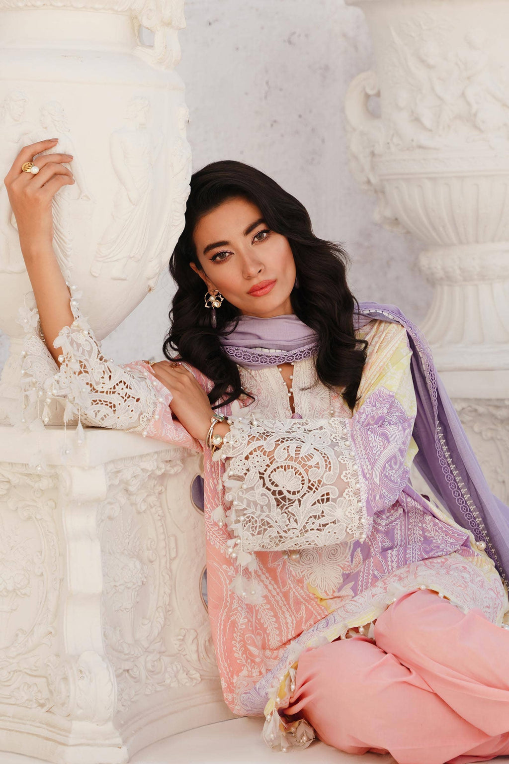 Sana Safinaz | Muzlin Spring 24 | M241-015A-DG - House Of Anaya