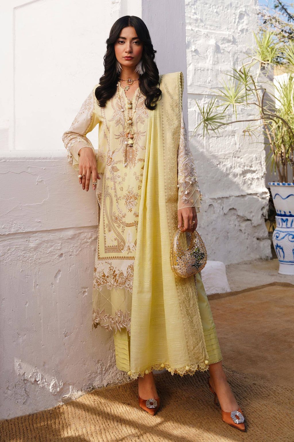 Sana Safinaz | Muzlin Spring 24 | M241-018A-CM - House Of Anaya