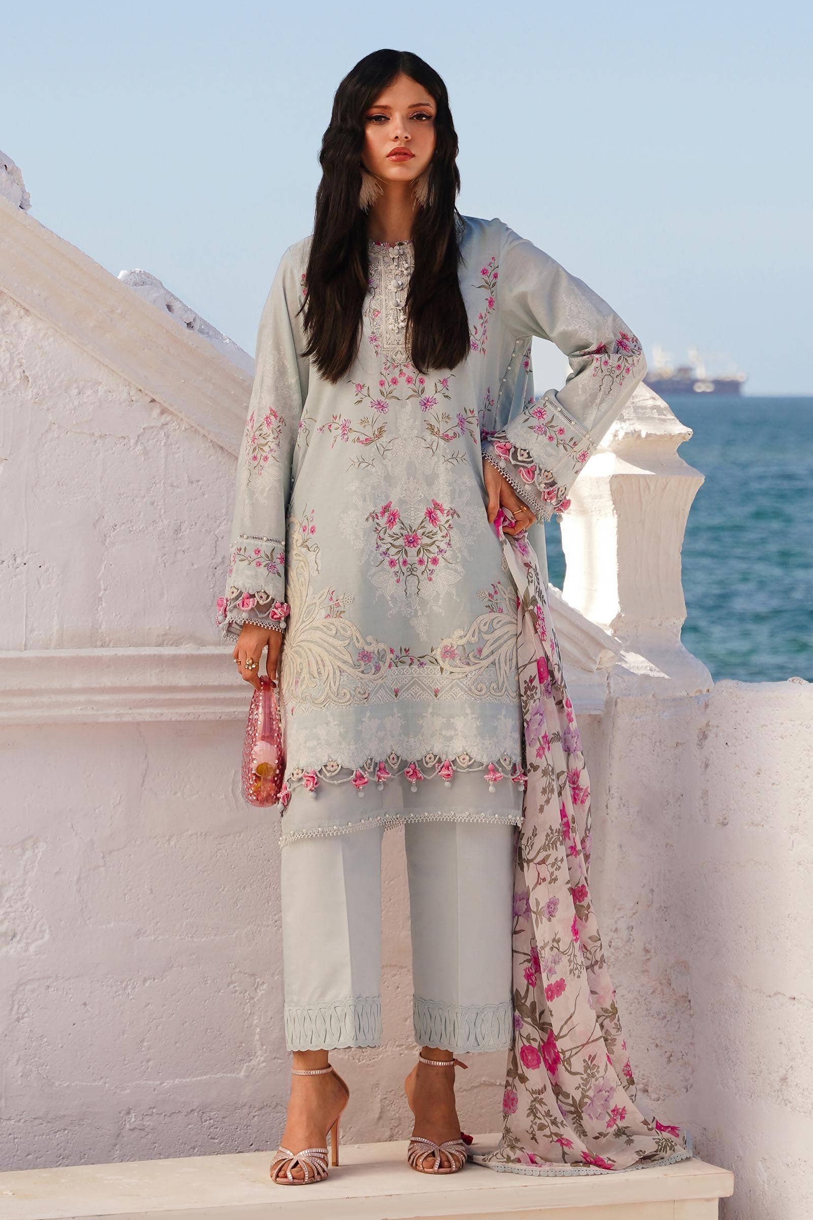 Sana Safinaz | Muzlin Spring 24 | M241-019B-CI - House Of Anaya