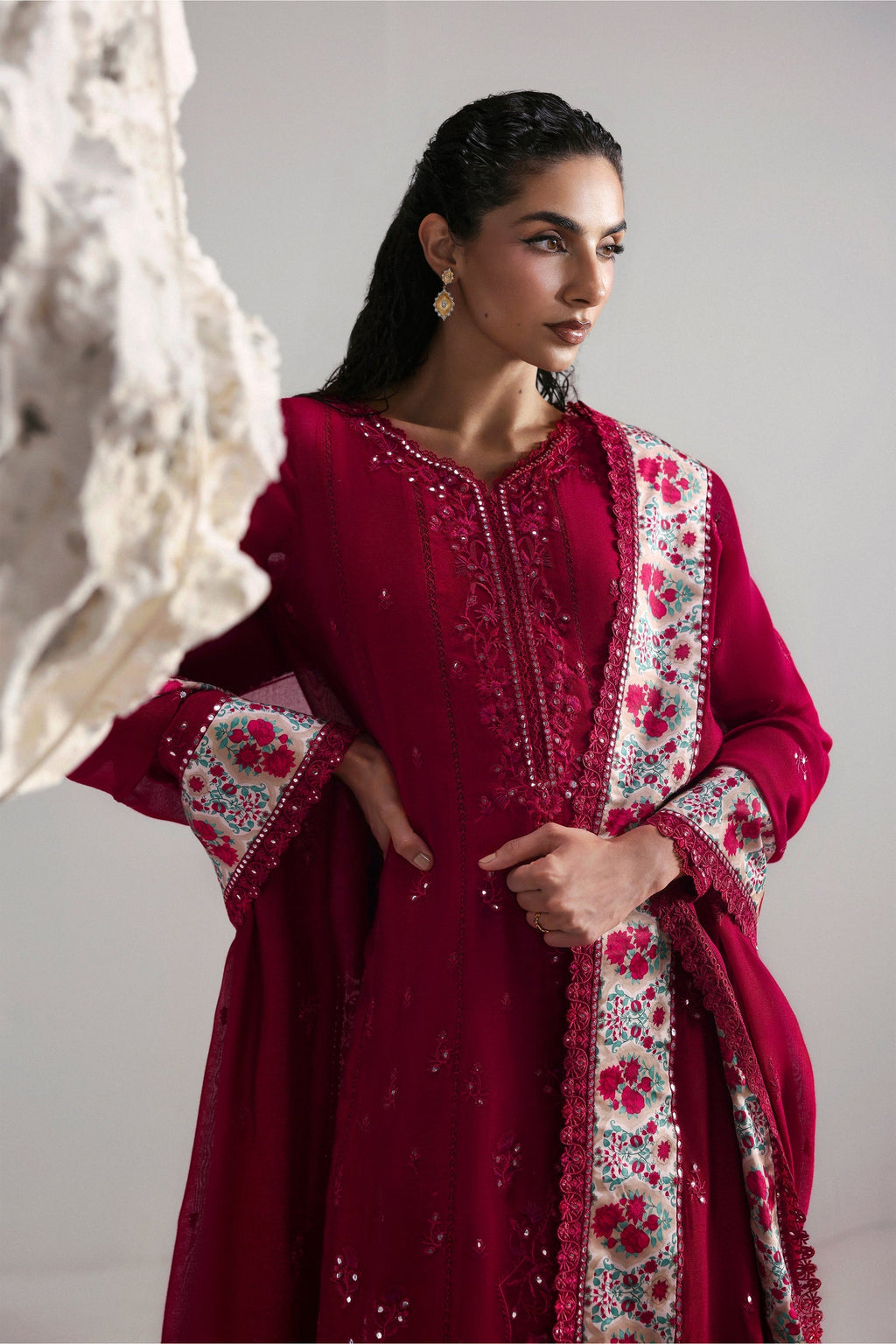 Afrozeh | Slate Ready to Wear | Roselith