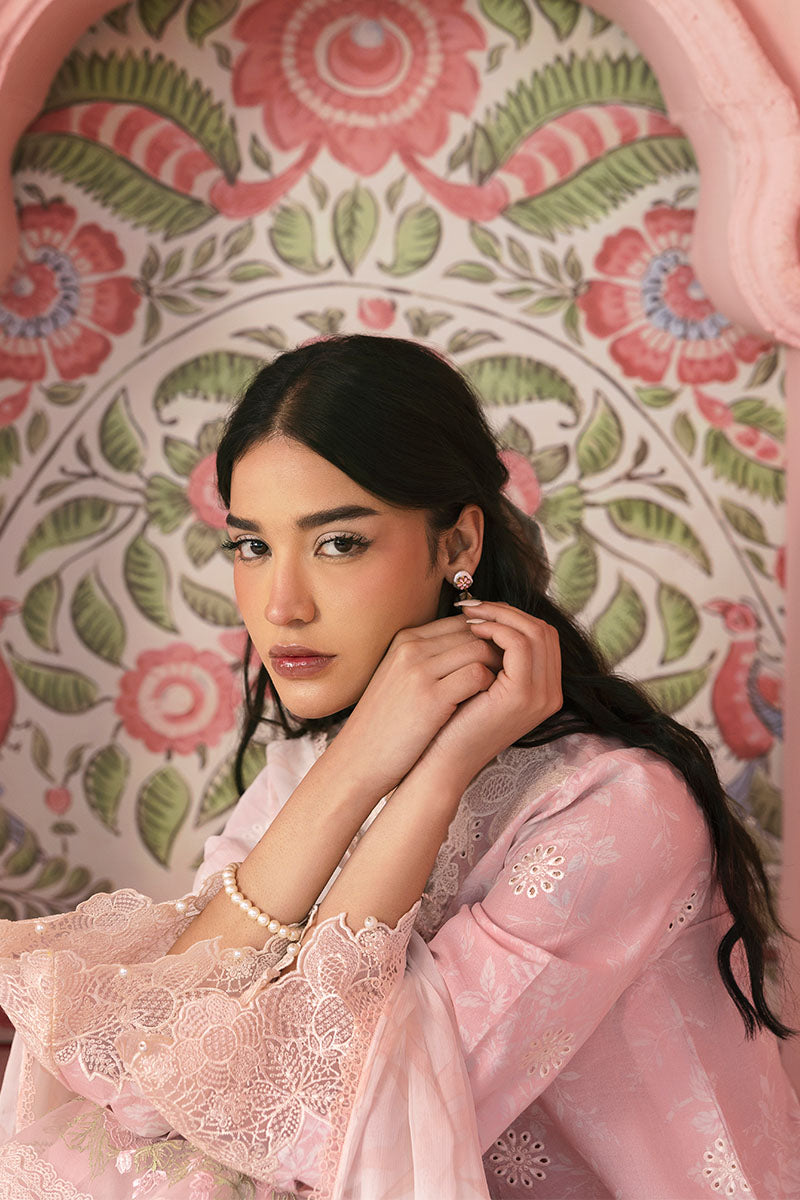 Cross Stitch | Premium Lawn 25 | FLORAL TIE - House Of Anaya