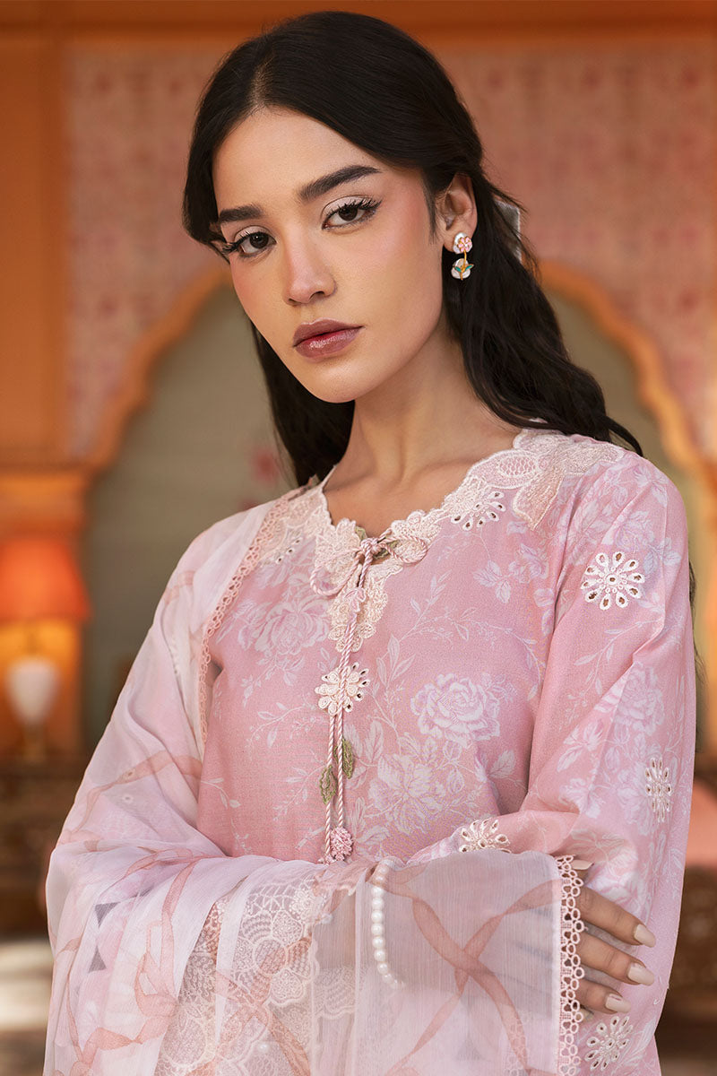 Cross Stitch | Premium Lawn 25 | FLORAL TIE - House Of Anaya