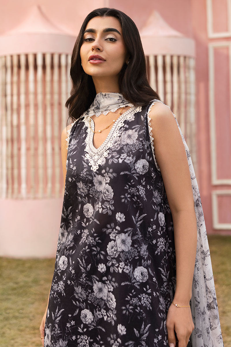 Cross Stitch | Premium Lawn 25 | SOMBER ESCAPE - House Of Anaya