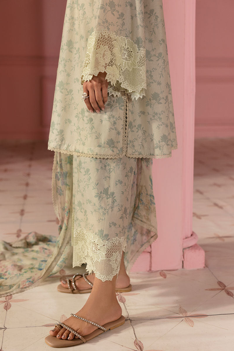 Cross Stitch | Premium Lawn 25 | SAGE GLEAM - House Of Anaya