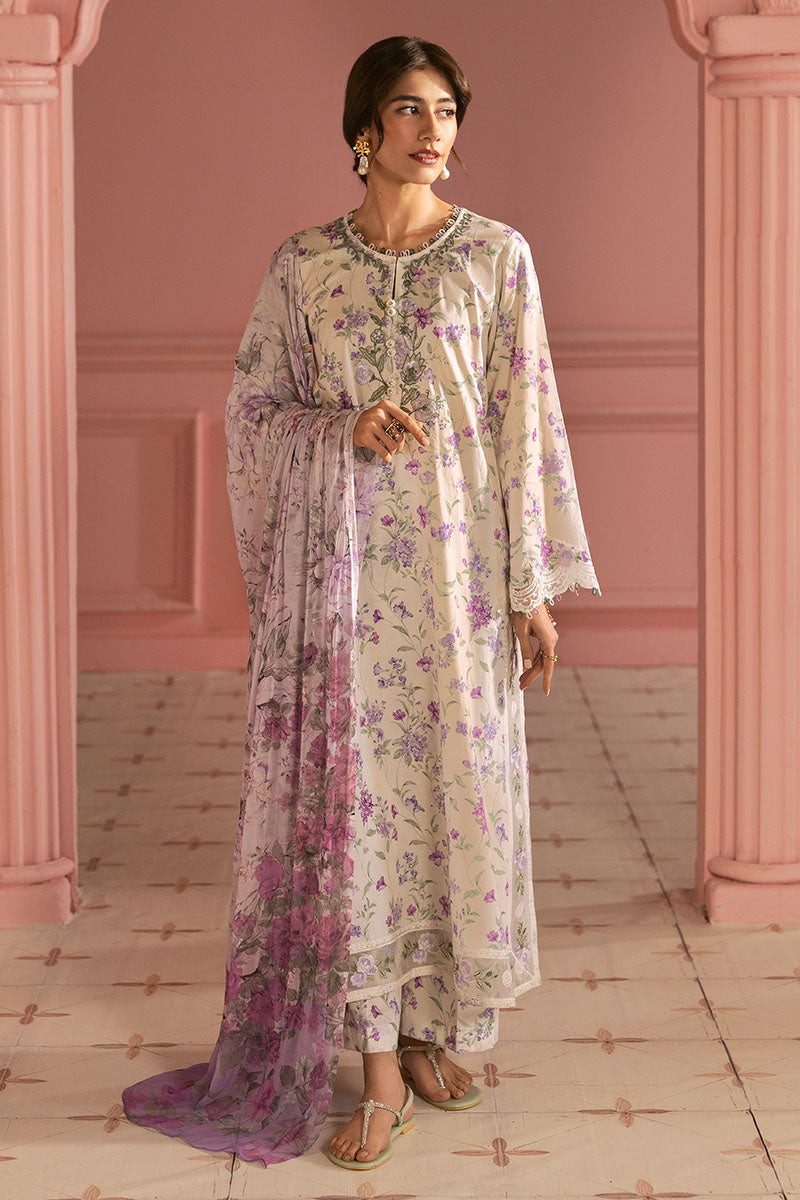 Cross Stitch | Premium Lawn 25 | LILAC BLOOM - House Of Anaya