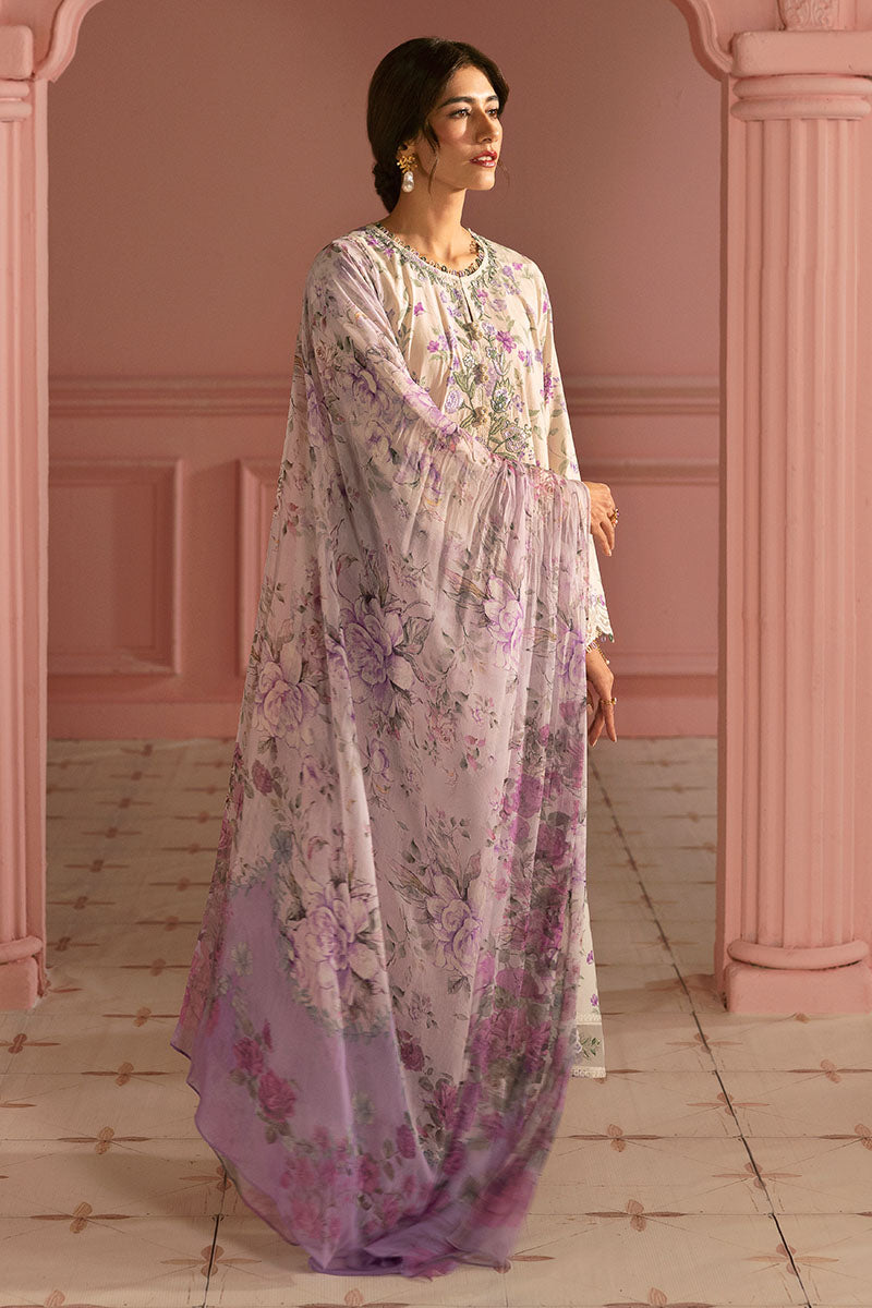 Cross Stitch | Premium Lawn 25 | LILAC BLOOM - House Of Anaya