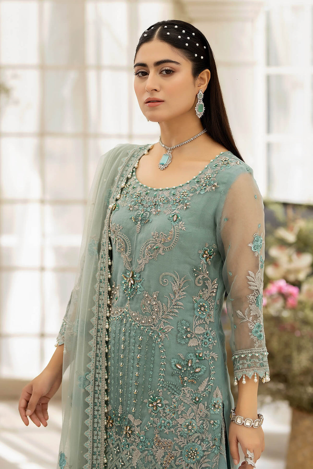 Raeesa Premium | Dehleez Formals | DL-1013 Caribbean Coast - House Of Anaya
