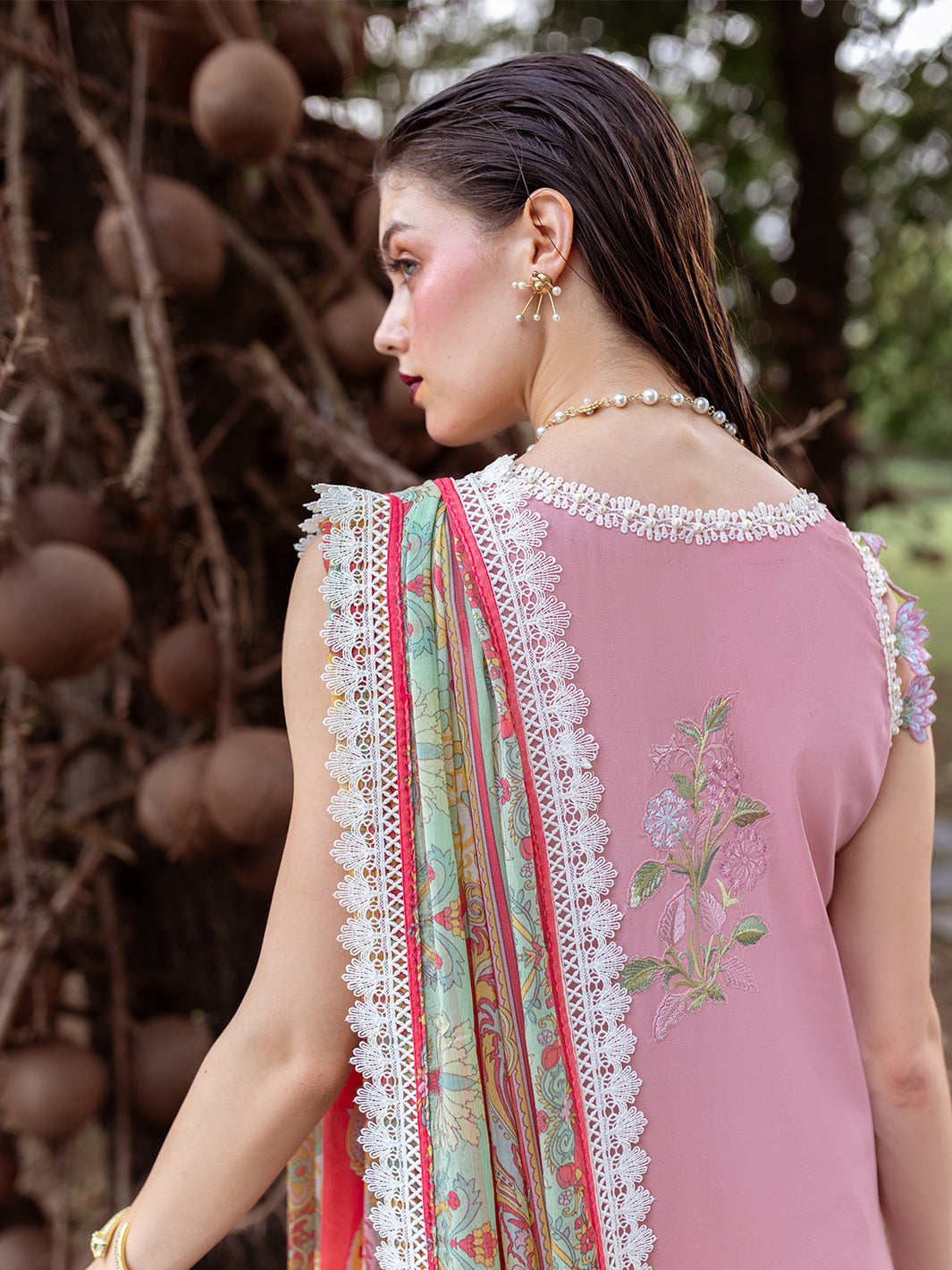 Roheenaz | Dahlia Embroidered Lawn 24 | Peony - Riwayat-e-Khas