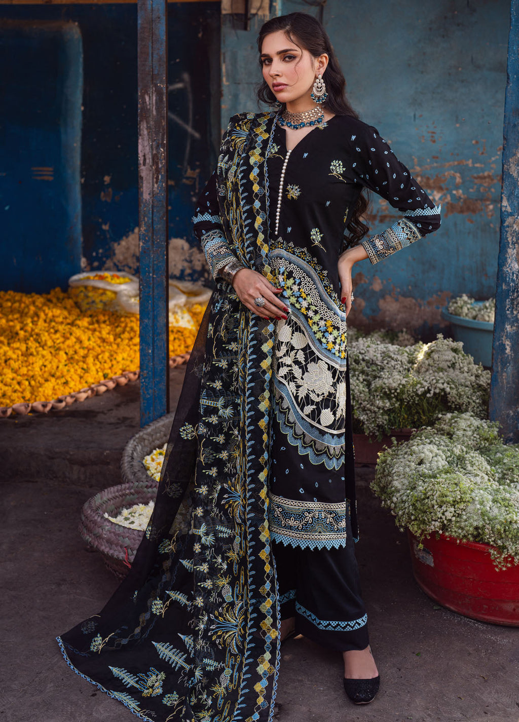 Sahane | Sahakari Chikankari Lawn Edit 24 | Kashish - Riwayat-e-Khas
