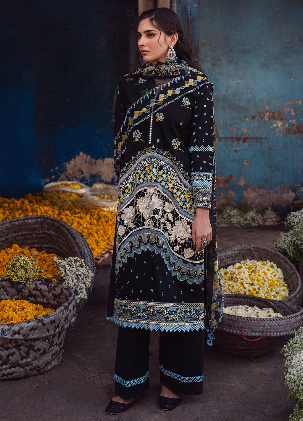 Sahane | Sahakari Chikankari Lawn Edit 24 | Kashish - Riwayat-e-Khas
