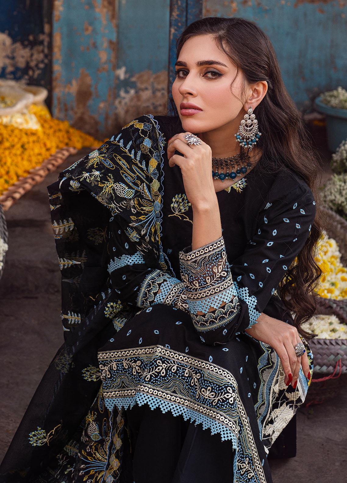 Sahane | Sahakari Chikankari Lawn Edit 24 | Kashish - Riwayat-e-Khas