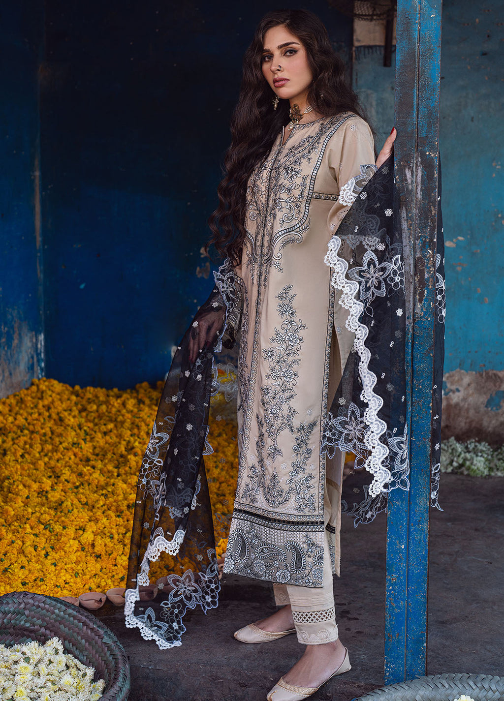Sahane | Sahakari Chikankari Lawn Edit 24 | Ghazal - Riwayat-e-Khas