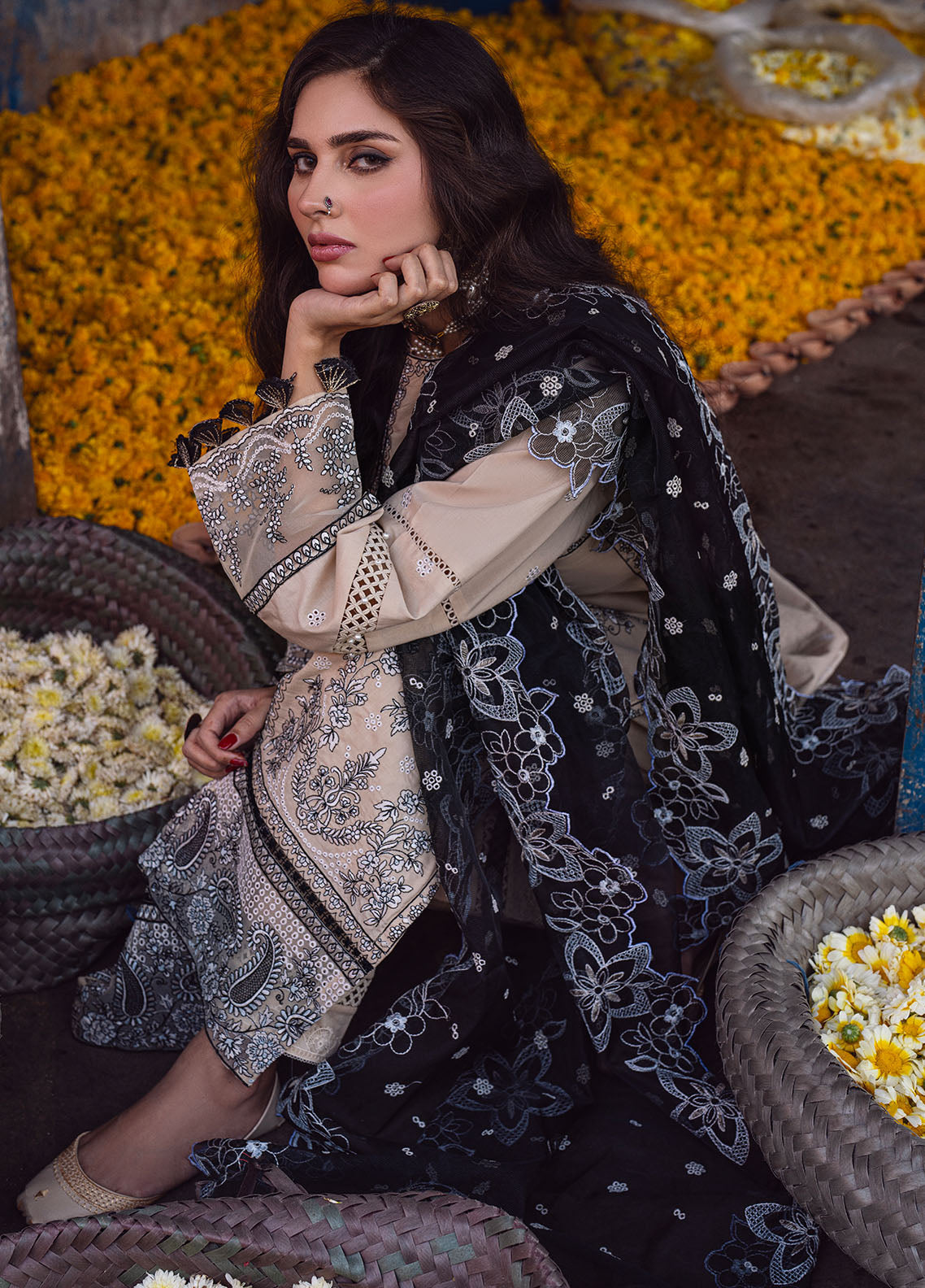 Sahane | Sahakari Chikankari Lawn Edit 24 | Ghazal - Riwayat-e-Khas