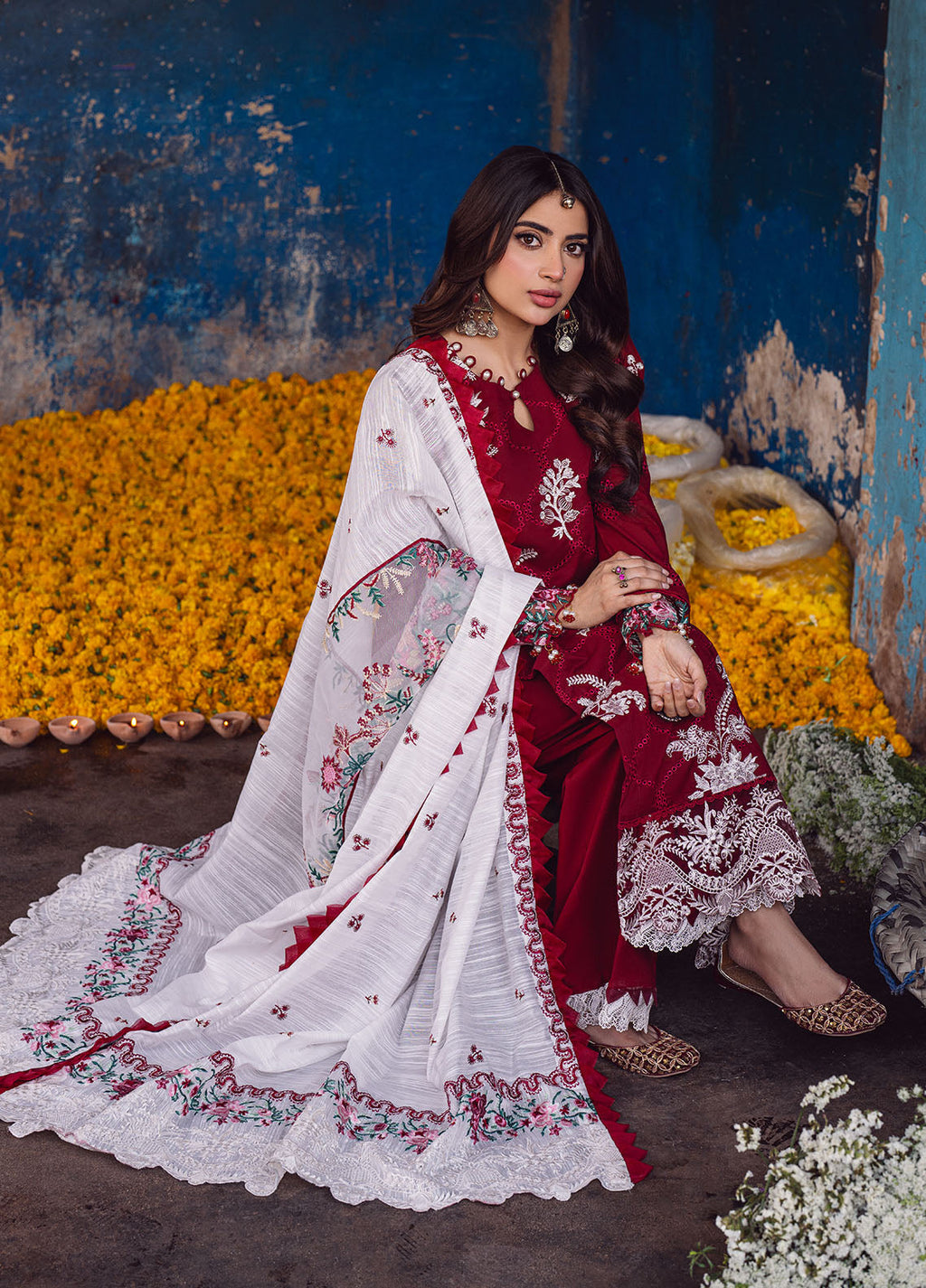 Sahane | Sahakari Chikankari Lawn Edit 24 | Gulaab - Riwayat-e-Khas