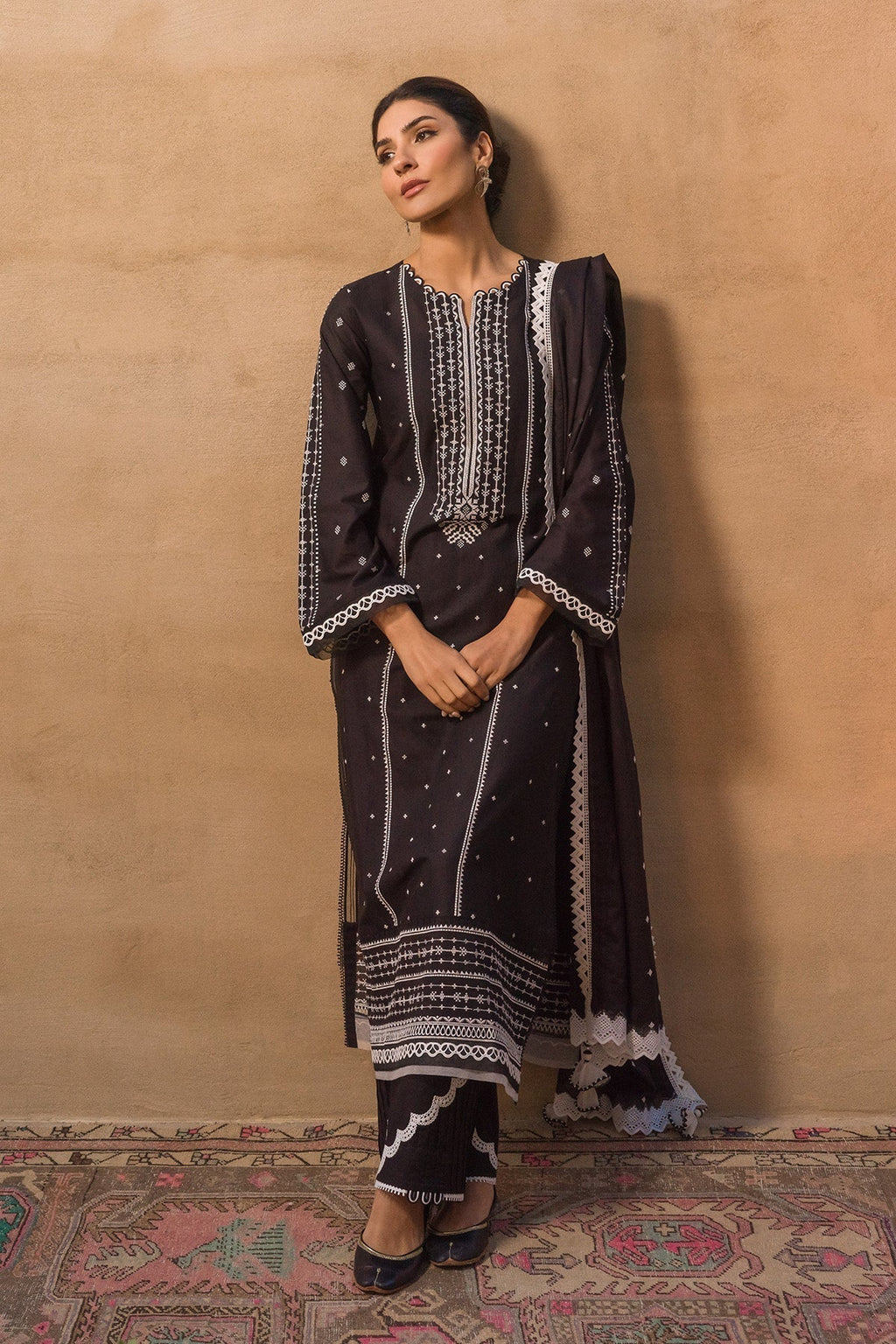 Sahar | Mirage Spring Luxury 24 | Chikankari 3 Piece - Riwayat-e-Khas