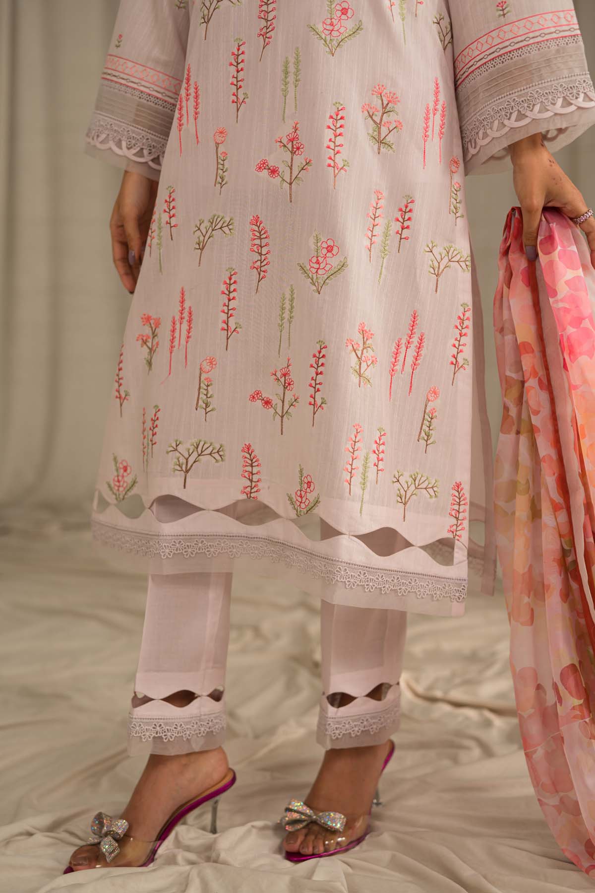 Sahar | Mirage Spring Luxury 24 | Textured Lawn 3 Piece (Embroidered) - Riwayat-e-Khas