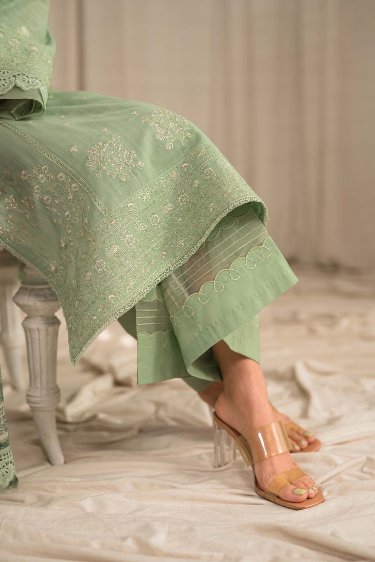 Sahar | Mirage Spring Luxury 24 | Textured Lawn 3 Piece (Embroidered) - Riwayat-e-Khas