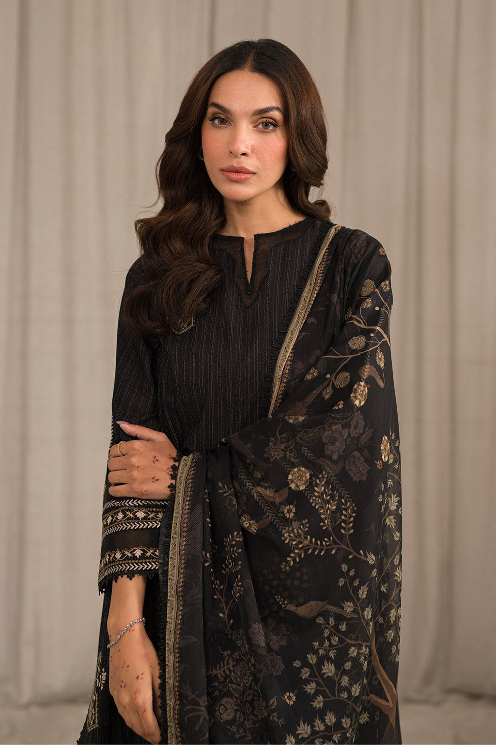 Sahar | Mirage Spring Luxury 24 | Textured Lawn 3 Piece (Embroidered) - Riwayat-e-Khas