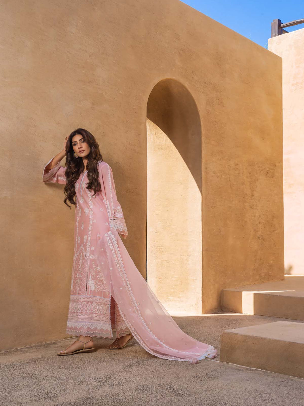 Sahar | Mirage Spring Luxury 24 | Chikankari 3 Piece - Riwayat-e-Khas