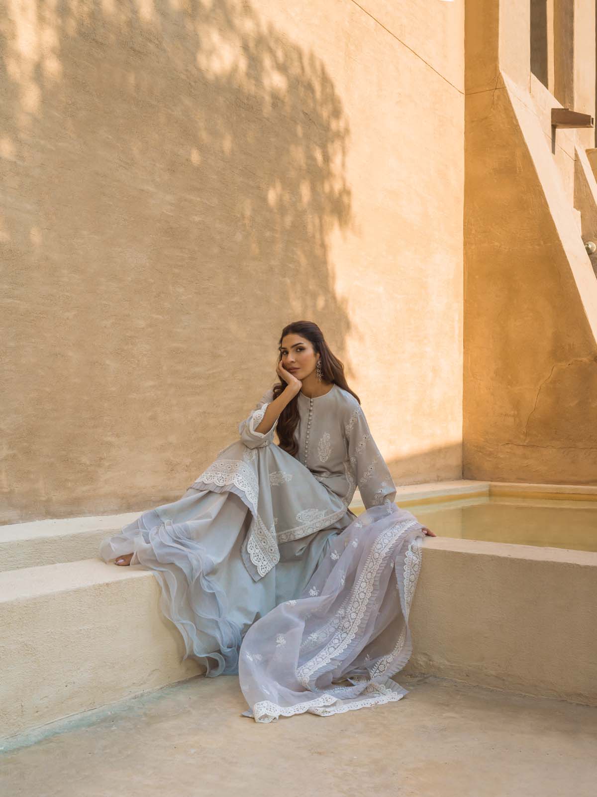 Sahar | Mirage Spring Luxury 24 | Chikankari 3 Piece - Riwayat-e-Khas