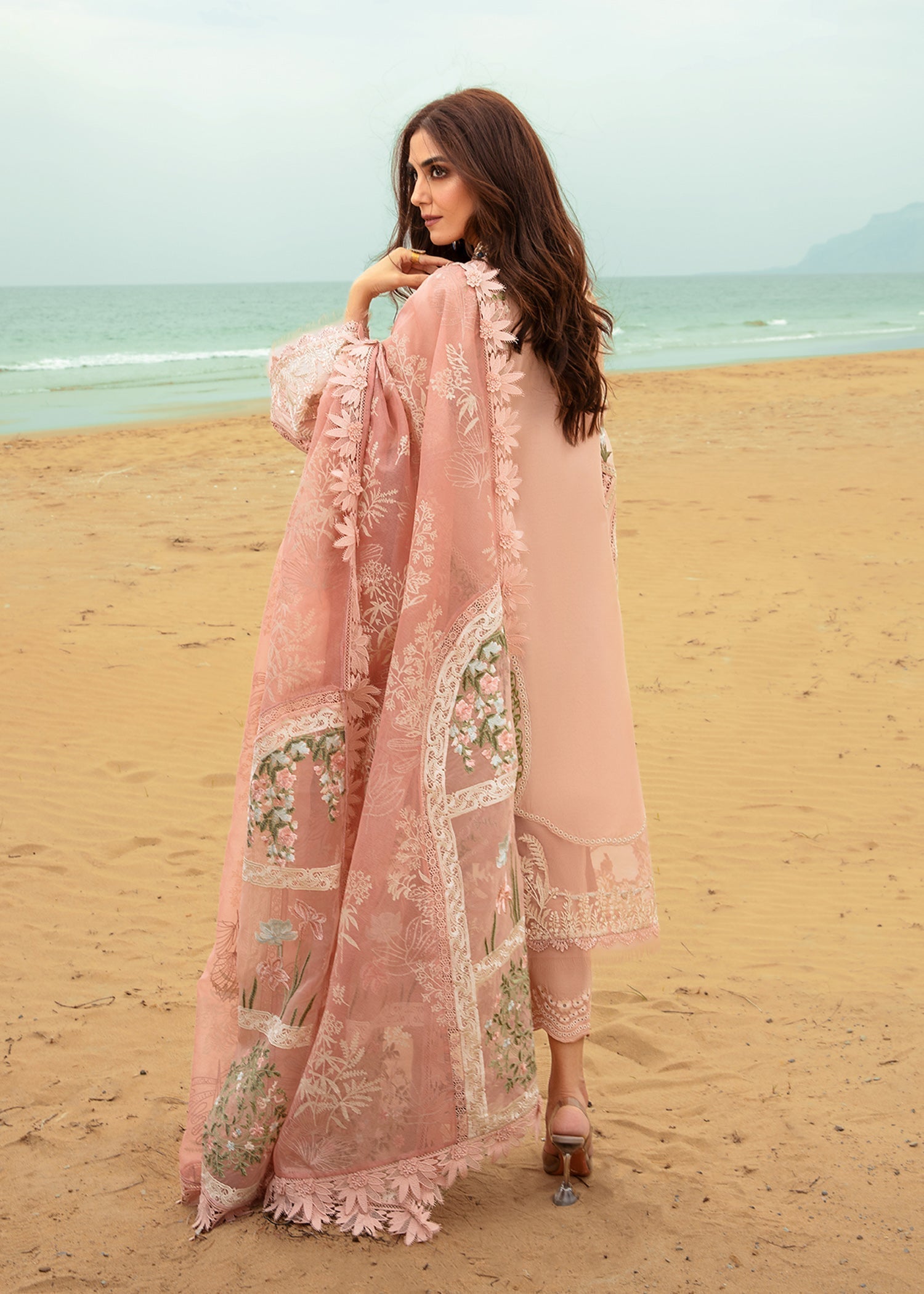 Crimson | Lawn 24 | Winds of Eden - Rose - House Of Anaya