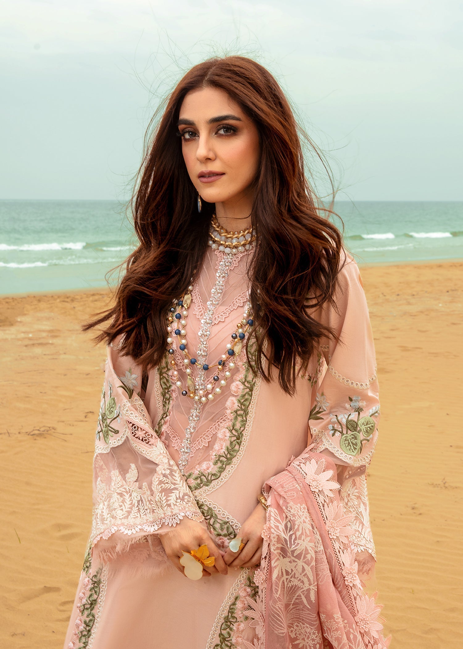Crimson | Lawn 24 | Winds of Eden - Rose - House Of Anaya