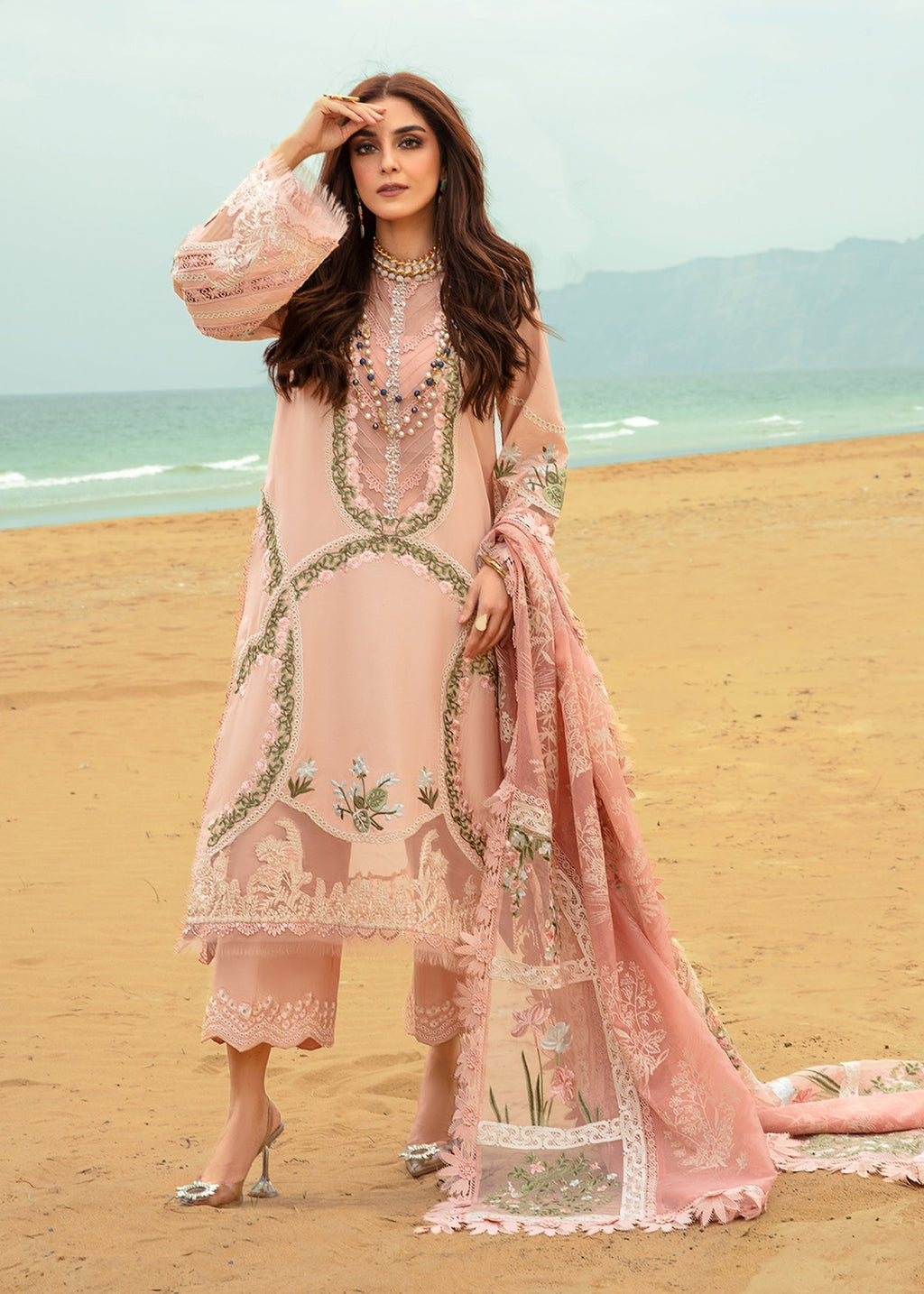 Crimson | Lawn 24 | Winds of Eden - Rose - House Of Anaya