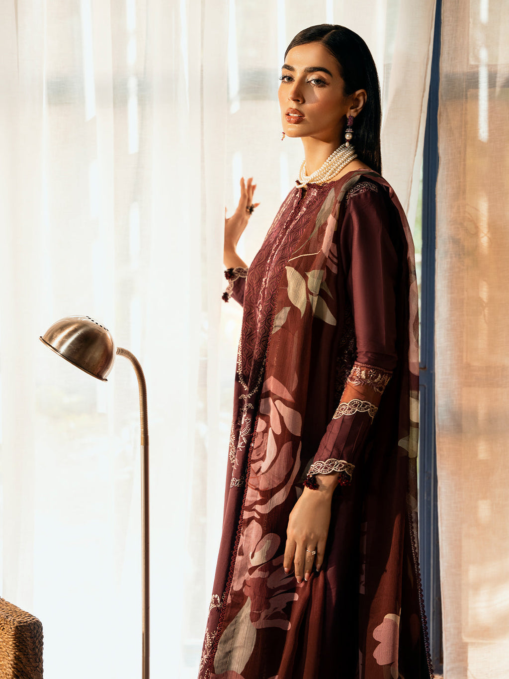 Izel | Dastak Luxury Lawn | TABEER - House Of Anaya