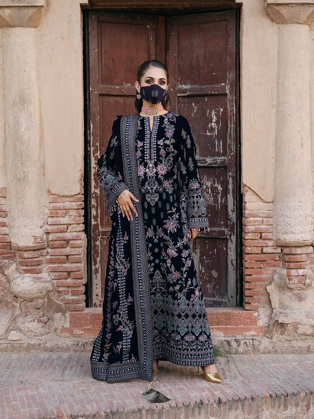 Flossie | Siara Velvet Formals | V-104 - A - House Of Hania