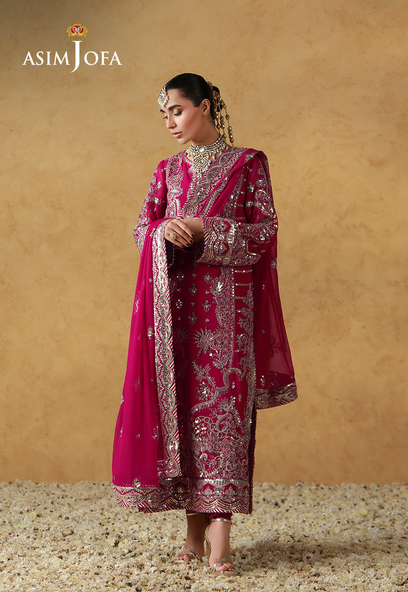 Asim Jofa | Ishq e Eid | AJULN-21 Embroidered Chiffon  3 Pcs