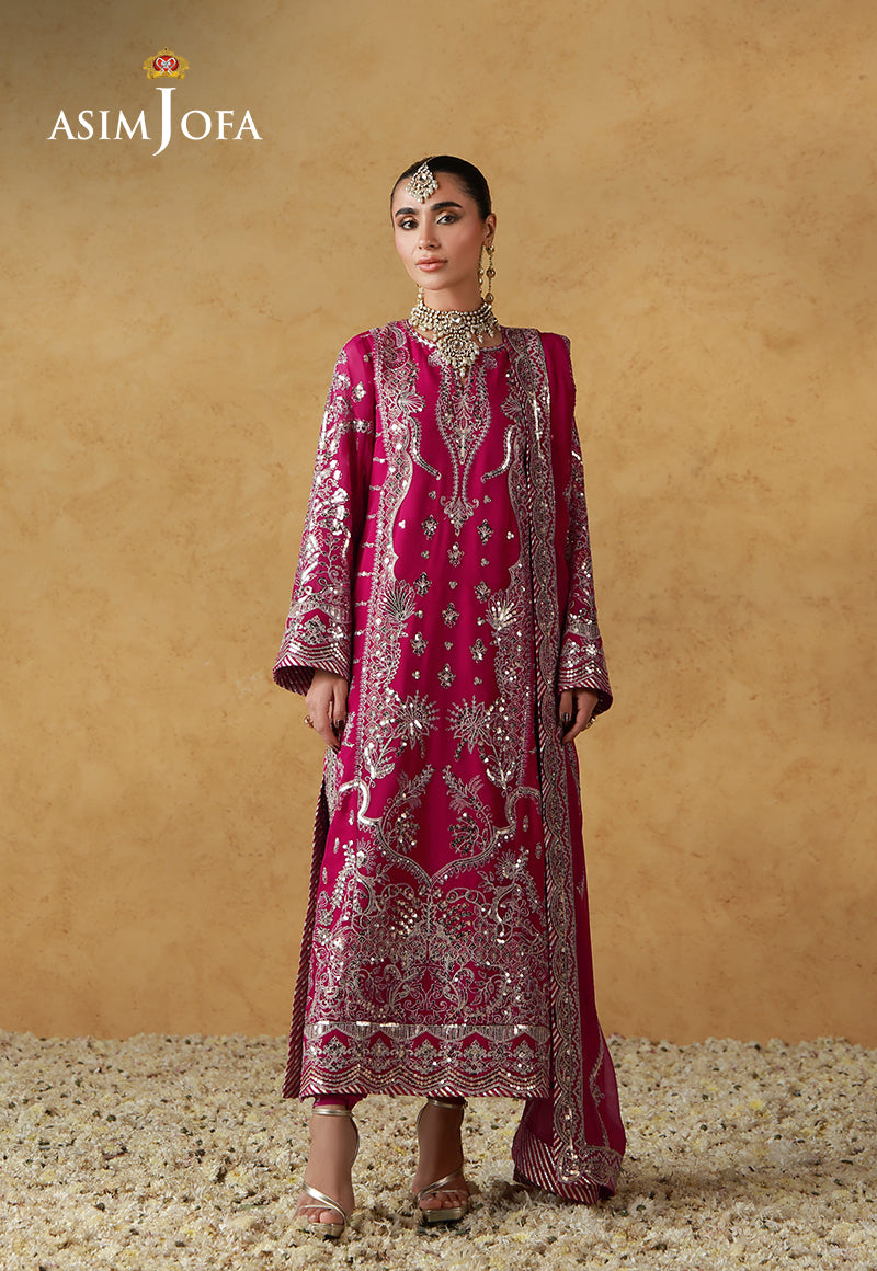 Asim Jofa | Ishq e Eid | AJULN-21 Embroidered Chiffon  3 Pcs