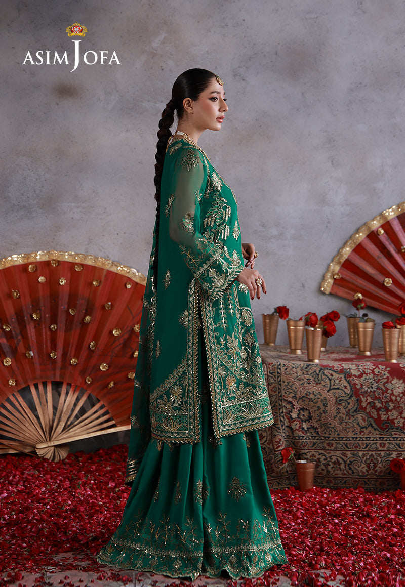 Asim Jofa | Ishq e Eid | AJULN-16 Embroidered Chiffon 3 Pcs
