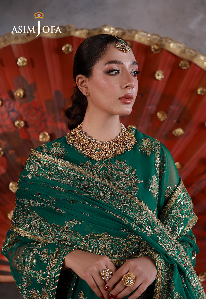 Asim Jofa | Ishq e Eid | AJULN-16 Embroidered Chiffon 3 Pcs