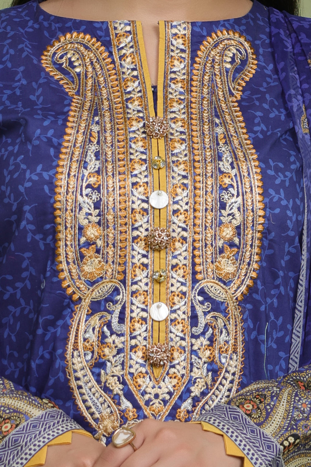 Zellbury | Unstitched 2 Piece Lawn | Embroidered Shirt Dupatta - 1688 - Libasekhas