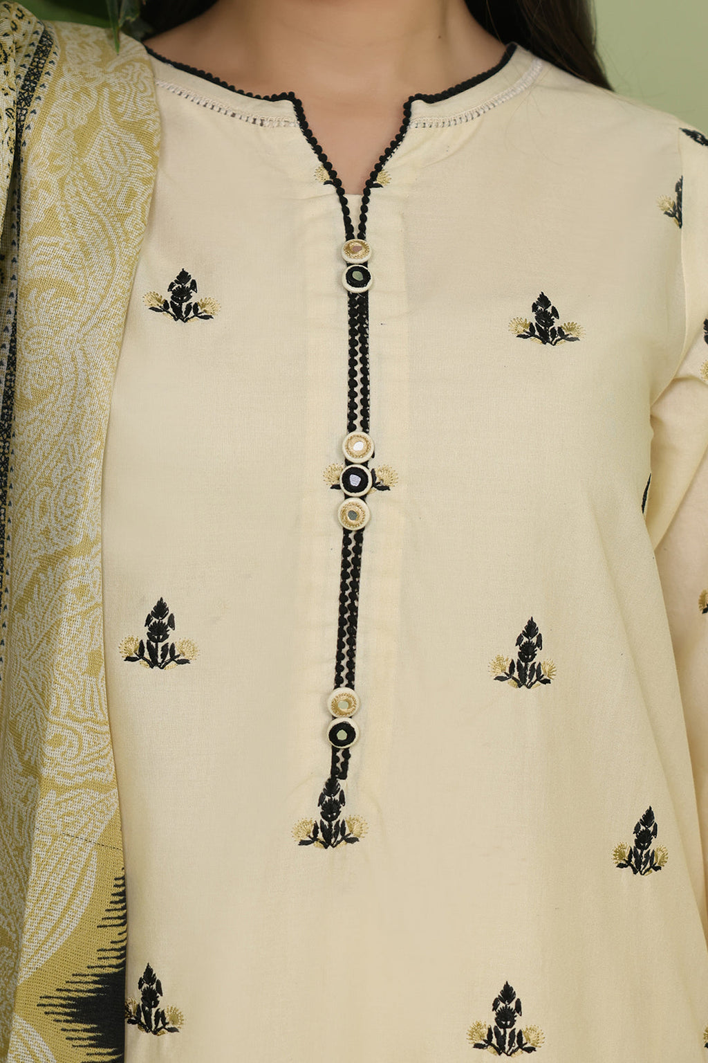 Zellbury | Unstitched 3 Piece Lawn | Embroidered Shirt Shalwar Dupatta - 1369 - Libasekhas