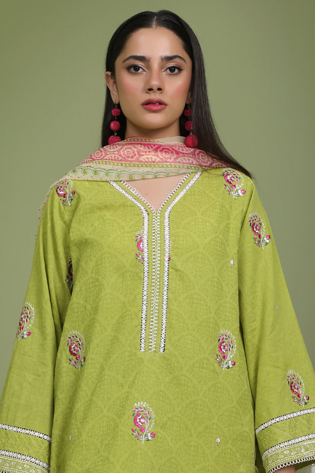 Zellbury | Unstitched 3 Piece Lawn | Embroidered Shirt Shalwar Dupatta - 1462 - Libasekhas