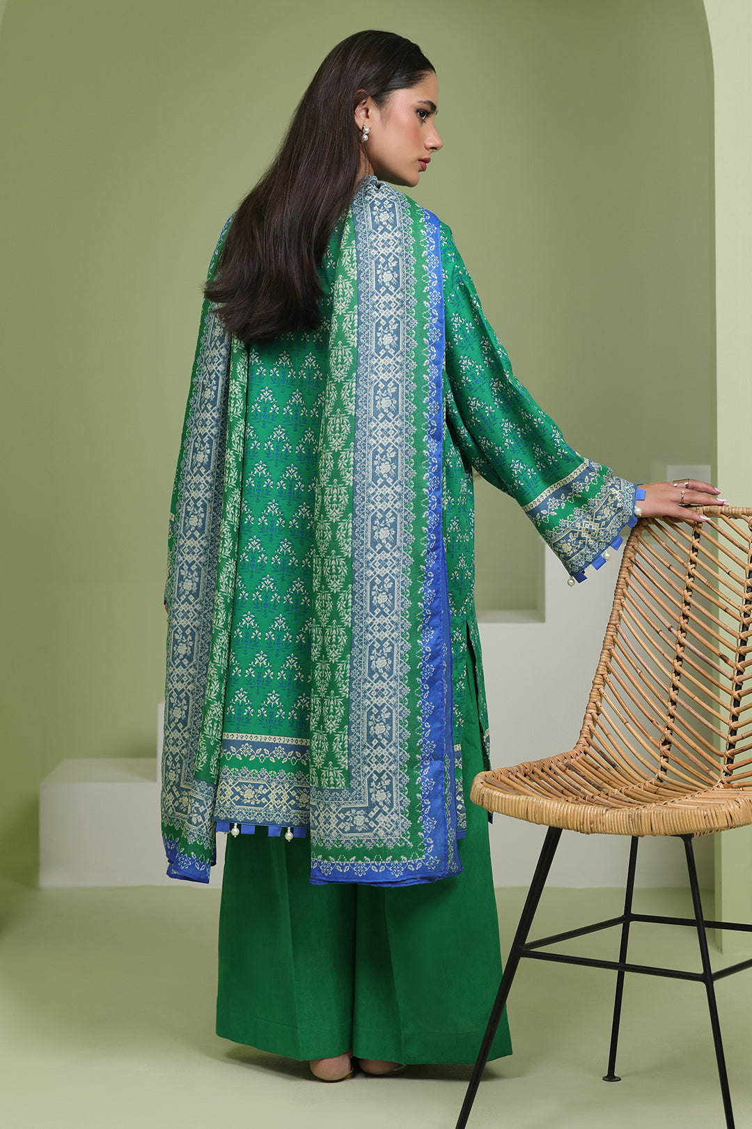 Zellbury | Unstitched 3 Piece Lawn | Shirt Shalwar Dupatta - 1697 - Libasekhas