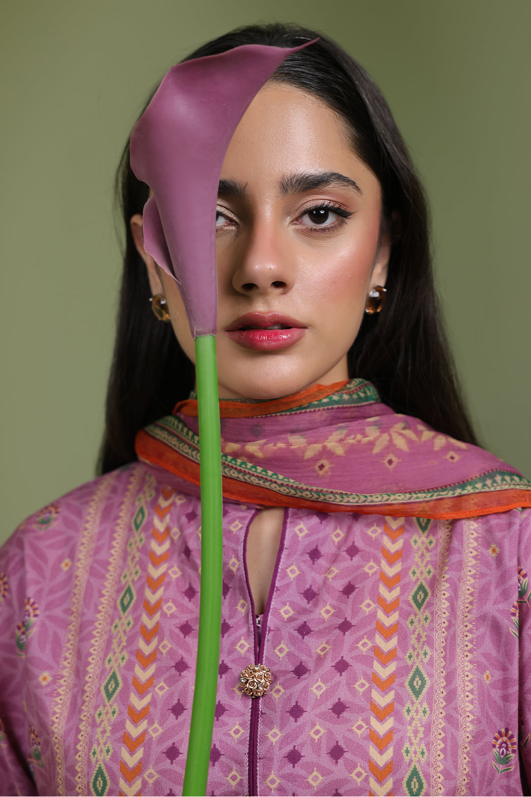Zellbury | Unstitched 3 Piece Lawn | Shirt Shalwar Dupatta - 1718 - Libasekhas