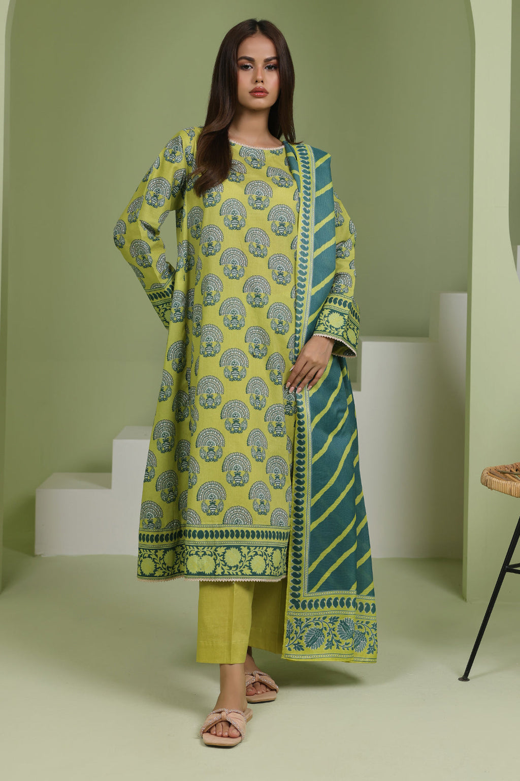 Zellbury | Unstitched 3 Piece Lawn | Shirt Shalwar Dupatta - 1720 - Libasekhas