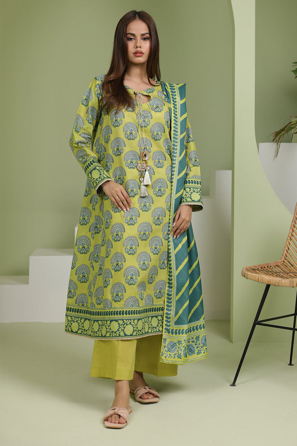 Zellbury | Unstitched 3 Piece Lawn | Shirt Shalwar Dupatta - 1720 - Libasekhas
