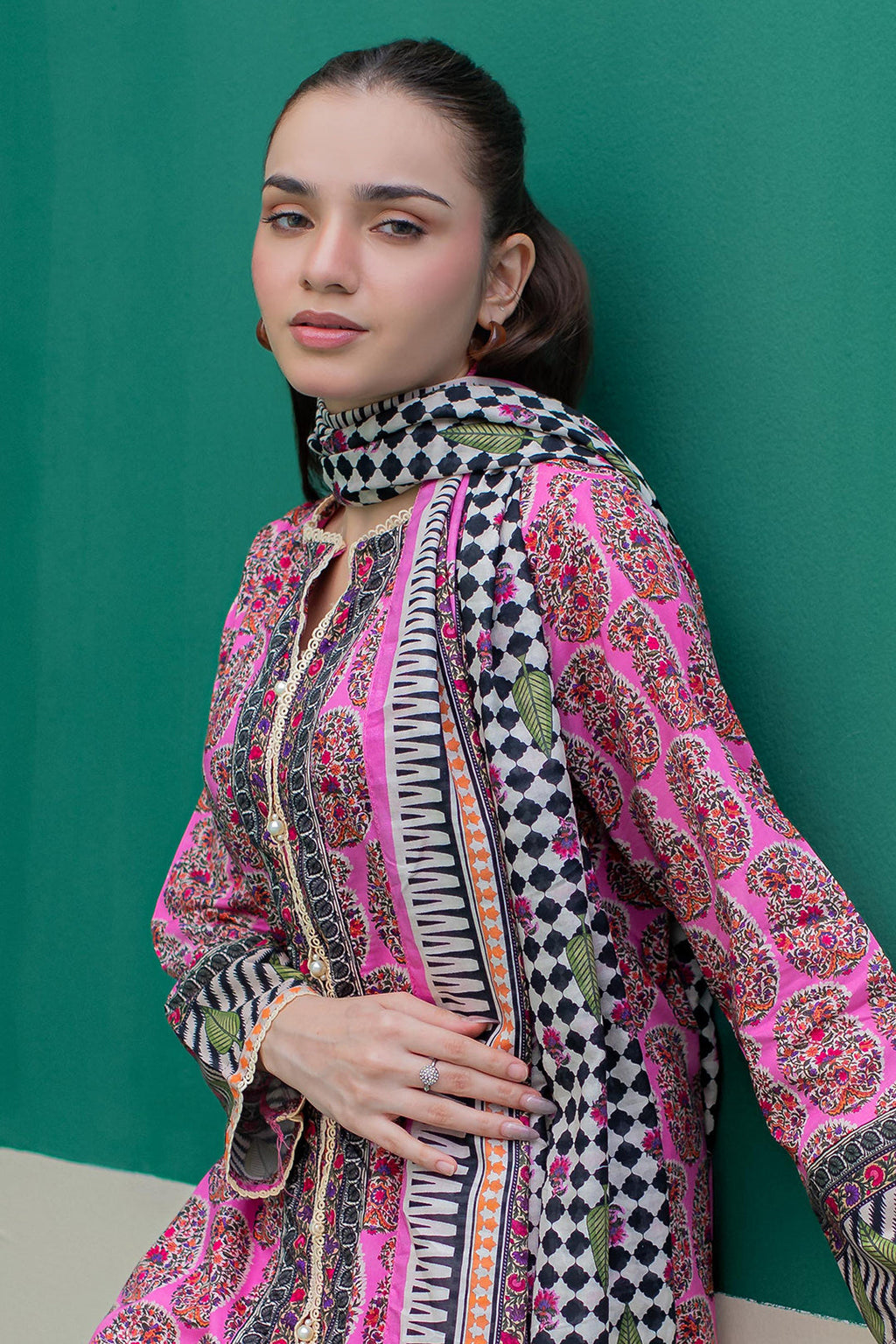 Zellbury | Summer Pret | Kurta Dupatta Trouser - 2830 - Libasekhas