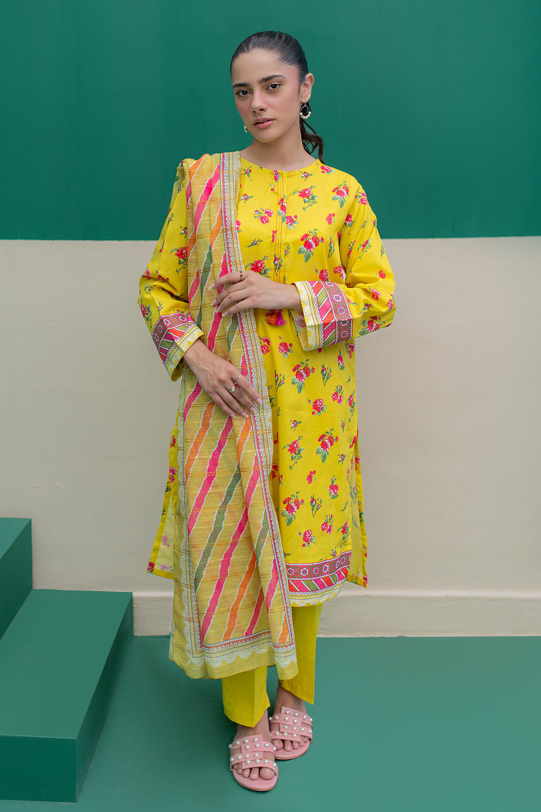 Zellbury | Summer Pret | Kurta Dupatta Trouser - 2111 - Libasekhas