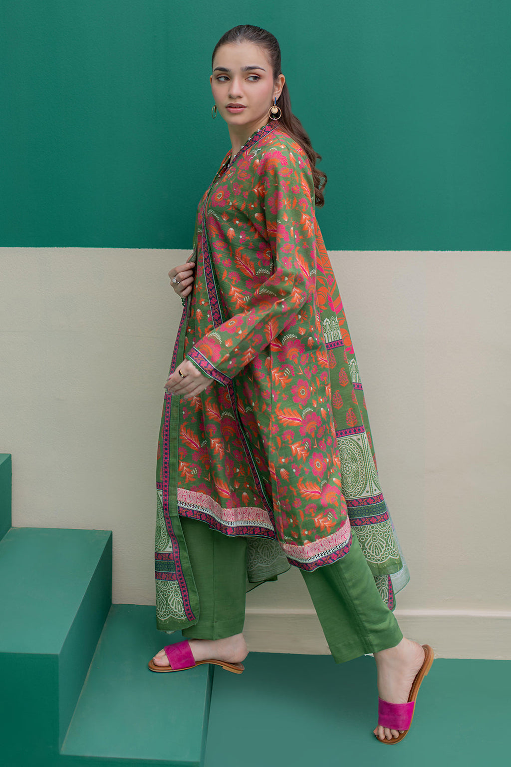 Zellbury | Winter Pret | Kurta Dupatta Trouser - 3088 - Libasekhas