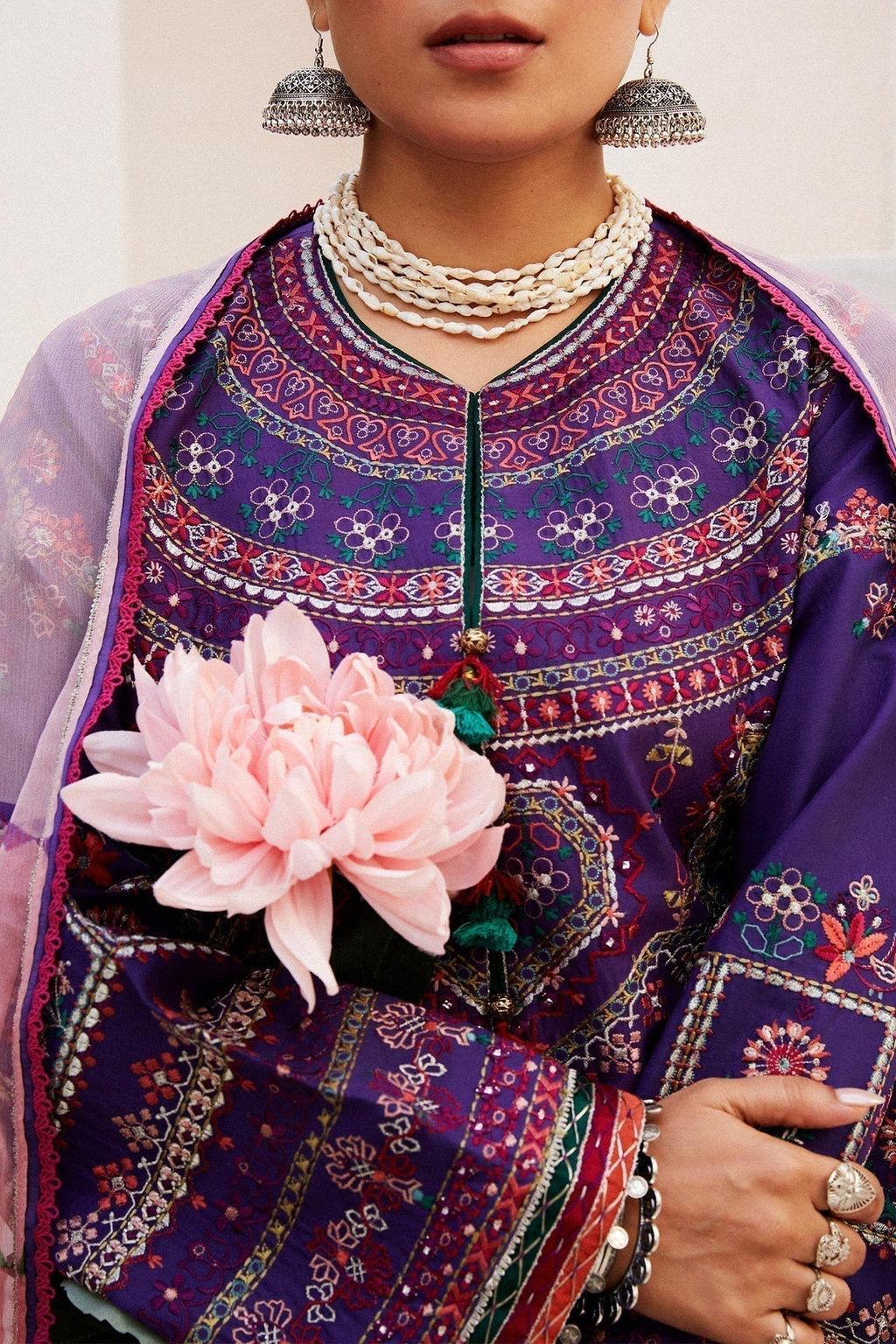 Zara Shahjahan | Luxury Lawn 24 | LAMIA-7B - Riwayat-e-Khas